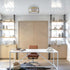 Modern Crystal Flush Mount Gold 3-Light Ceiling Light Fixture